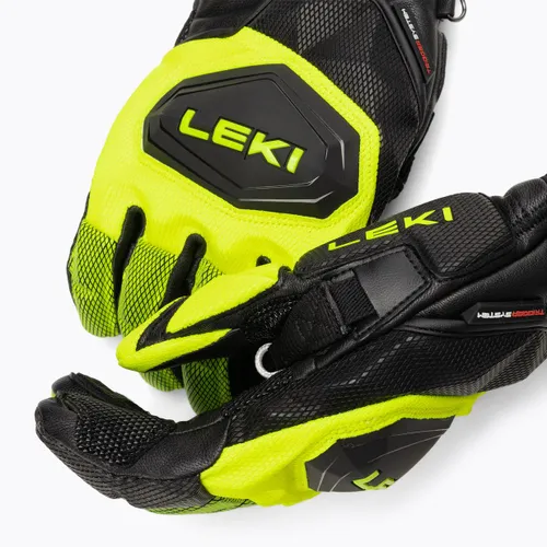 Rękawice narciarskie męskie LEKI WCR Venom SL 3D black ice/lemon