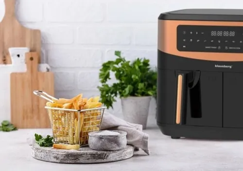Air Fryer Frytkownica beztłuszczowa KLAUSBERG KB-7589 9.5l z podwójnym koszem 11 automatycznych programów