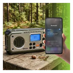 Radioodbiornik Vayox VA0440 Solarne Latarka Radio FM Bluetooth Zielony