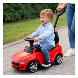 Jeździk Pchacz Samochód Auto Z Dźwiękiem I Światłami Czerwony
