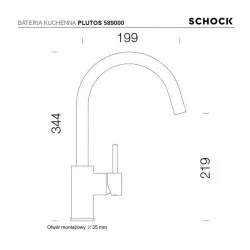 Bateria Schock Plutos 589000 Onyx Mosiądz