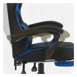 Fotel CABRO C502 Czarno-Niebieski