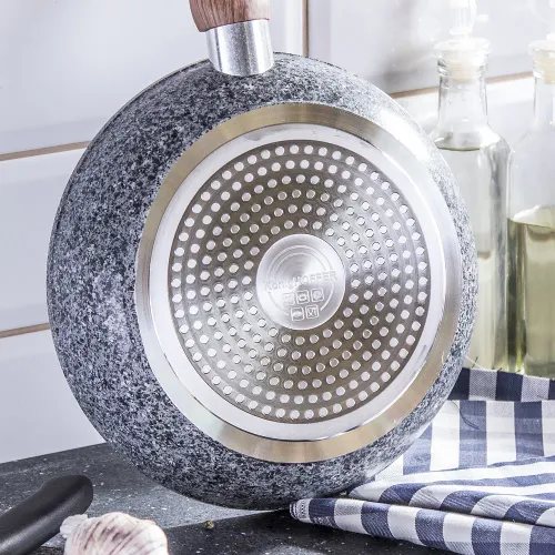 Patelnia granitowa nieprzywierająca KONIGHOFFER VENGA SZARA 24 cm