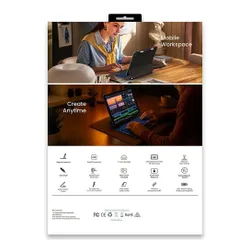 Etui na iPad Air 11 cali TYPECASE Edge Włókno węglowe Klawiatura