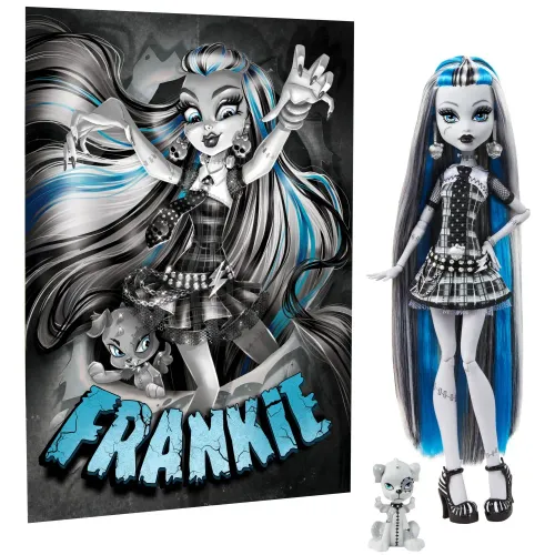 Monster High Lalka Reel Drama Hkn29 Frankie Stein