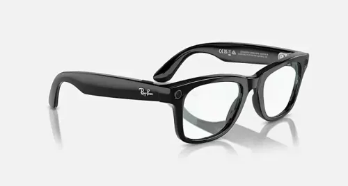 Okulary AR Ray-Ban Meta Wayfarer RW4006 Clear Shiny Black