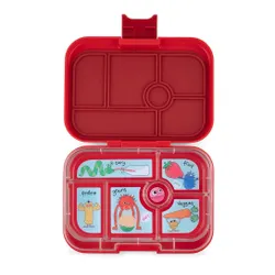 Szczelna średnia śniadaniówka Yumbox Original - wow red /monsters