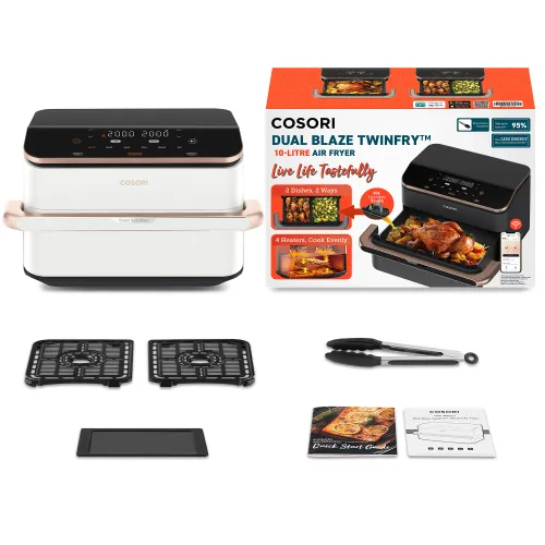 Air fryer Cosori Dual Blaze TwinFry CAFTF101SWEUR 2800W 10l Aplikacja mobilna