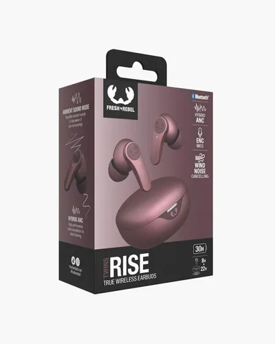 Słuchawki bezprzewodowe Fresh 'n Rebel Twins Rise ANC Dokanałowe Bluetooth 5.3 Deep Mauve