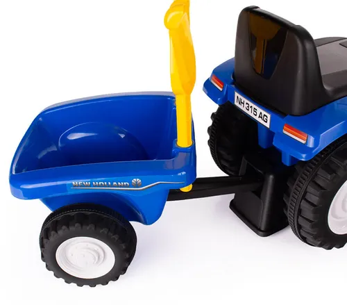 Jeździk traktor z przyczepką New Holland jeździdełko dla dziecka pojazd 12M+ niebieski