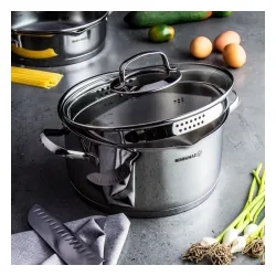 Garnek wysoki z pokrywką KORKMAZ STEAMA 5,5 l