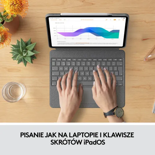 Etui na iPad Pro LOGITECH Combo Touch Szary Klawiatura US