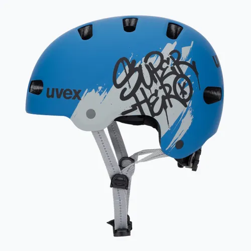 Kask dziecięcy UVEX Kid 4 Style super hero blue matt
