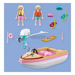 PLAYMOBIL x BARBIE 72122 Łódź przygodowa, zestaw dla dzieci +4 lata