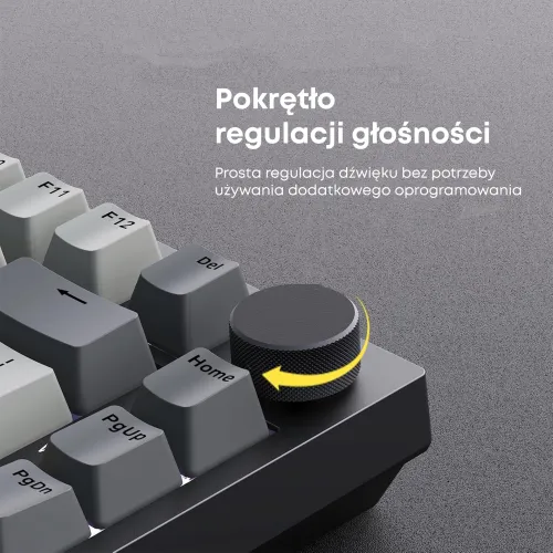 Klawiatura mechaniczna Ajazz AK820 Sea Salt Switch Czarno-Szary