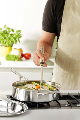 DEMEYERE INDUSTRY 5 Patelnia głęboka 2H z pokrywką 24 cm