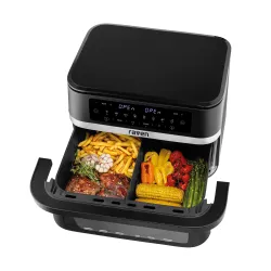 Air fryer Raven EFN013 Frytownica niskotłuszczowa 2950W 11,5l Jedna duża komora lub dwie regulowane
