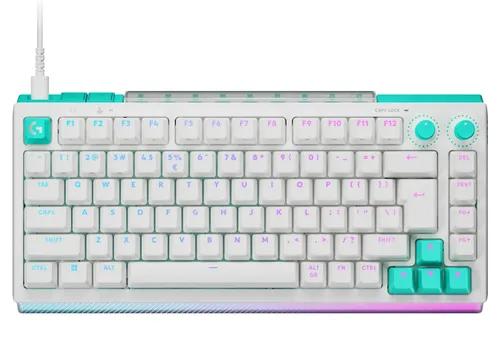 Klawiatura gamingowa Logitech G512 X 75 przewodowa magnetyczno-mechaniczna podświetlana biała