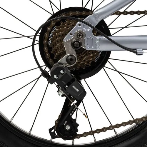 Rower dziecięcy HUFFY Literide Junior 20 cali dla chłopca Srebrno-turkusowy