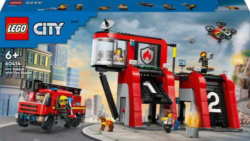 Конструктор LEGO City пожарная часть с пожарной машиной (60414)