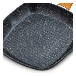 NAVA Nature 28 x 28 cm czarna - patelnia grillowa aluminiowa