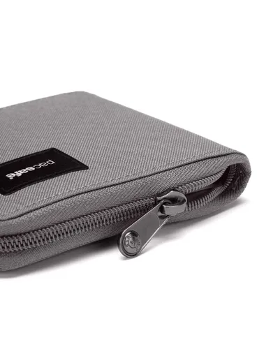 Portfel antykradzieżowy Pacsafe RFIDsafe Zip Around Wallet - stone