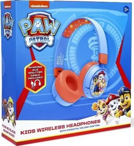 Słuchawki bezprzewodowe z mikrofonem OTL Technologies Paw Patrol Chase Kids Wireless Dla Dzieci Nauszne Niebieski