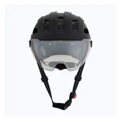 Kask rowerowy UVEX Stride Visor black matt/lite mirror silver