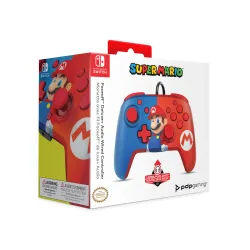 Pad PDP Faceoff Delux+ Audio Mario do Nintendo Switch Przewodowy