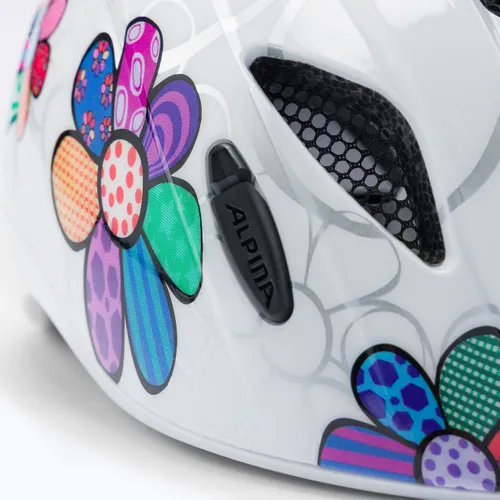 Kask rowerowy dziecięcy Alpina Ximo Flash white flower