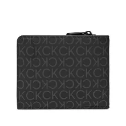 Большой мужской кошелек Calvin Klein Rubberized Bifold Half с / A K50k511376 Uv Mono Black 0gl