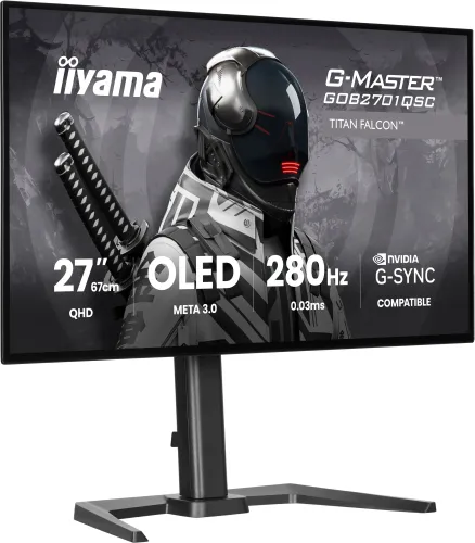 Monitor iiyama G-Master Titan Falcon GOB2701QSC-B1 27" 2K Tandem OLED 280Hz 0,03ms Gamingowy