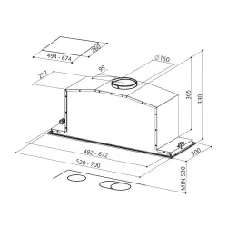 Okap Faber Inca Lux Glass EV8 X/WH 70 Biało-srebrny