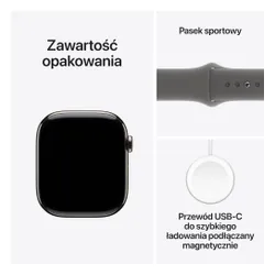 Apple Watch Series 10 GPS + Cellular koperta 42mm tytan naturalny pasek sportowy górska szarość