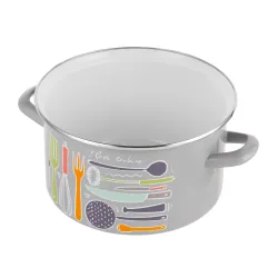 Garnek emaliowany z pokrywką EMALIA POLSKA PLESZEW STAFFIO 2,6 l