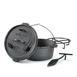 KUCHENPROFI Dutch Oven 3,5 l - kociołek żeliwny z pokrywką i akcesoriami