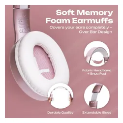 Słuchawki bezprzewodowe PowerLocus P19 Rose Gold Nauszne Bluetooth 5.3 Różowo-złoty