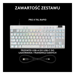 Klawiatura Logitech Pro X TKL Rapid Biały