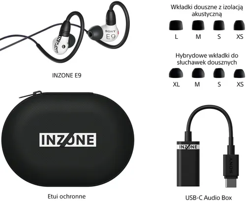 Słuchawki SONY Inzone E9 Douszne, Dźwięk przestrzenny Biały