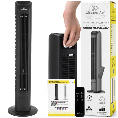 Wentylator MISSION AIR Tower Fan Czarny