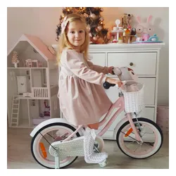 Rower dziecięcy SUN BABY Heart Bike 16 cali dla dziewczynki Morelowy