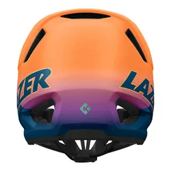 Kask rowerowy LAZER Cage KinetiCore Pomarańczowo-niebieski Full Face (rozmiar XL)