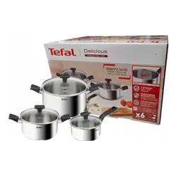 Zestaw garnków TEFAL Delicius B925S655 (6 elementów)