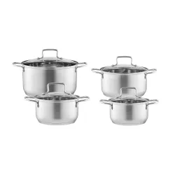Zestaw garnków Ambition Hugo Indukcja Stal nierdzewna 8 elementów