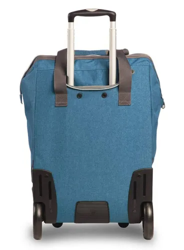 Geantă trolley Punta Big Wheel - albastru denim