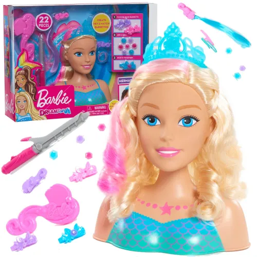 Lalka Barbie Głowa do stylizacji Dreamtopia Syrenka 62625