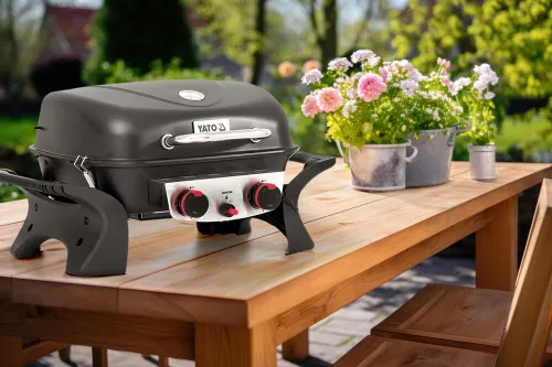 Grill gazowy YATO YG-20005 Yake Czarny 5 kW 47 x 37 cm