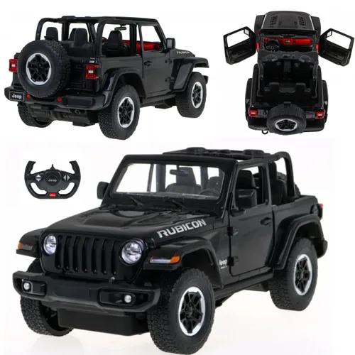 Zdalnie sterowany samochód COIL auto RC pilot duży JEEP Wrangler RS skala 1:14 czarny