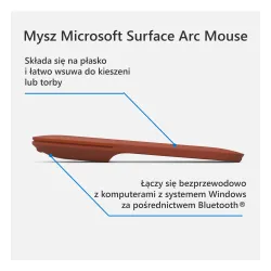 Myszka Microsoft Surface Arc Mouse Czerwony mak