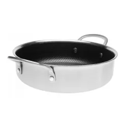 Garnek stalowy niski z powłoką nieprzywierającą plaster miodu 28cm 4l 7678
